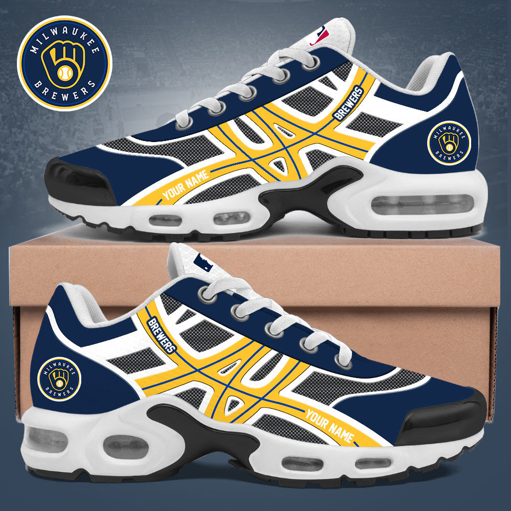 Custom Milwaukee Brewers 2026 Baseball Sneakers Milwaukee Brewers Merch Fan Gear