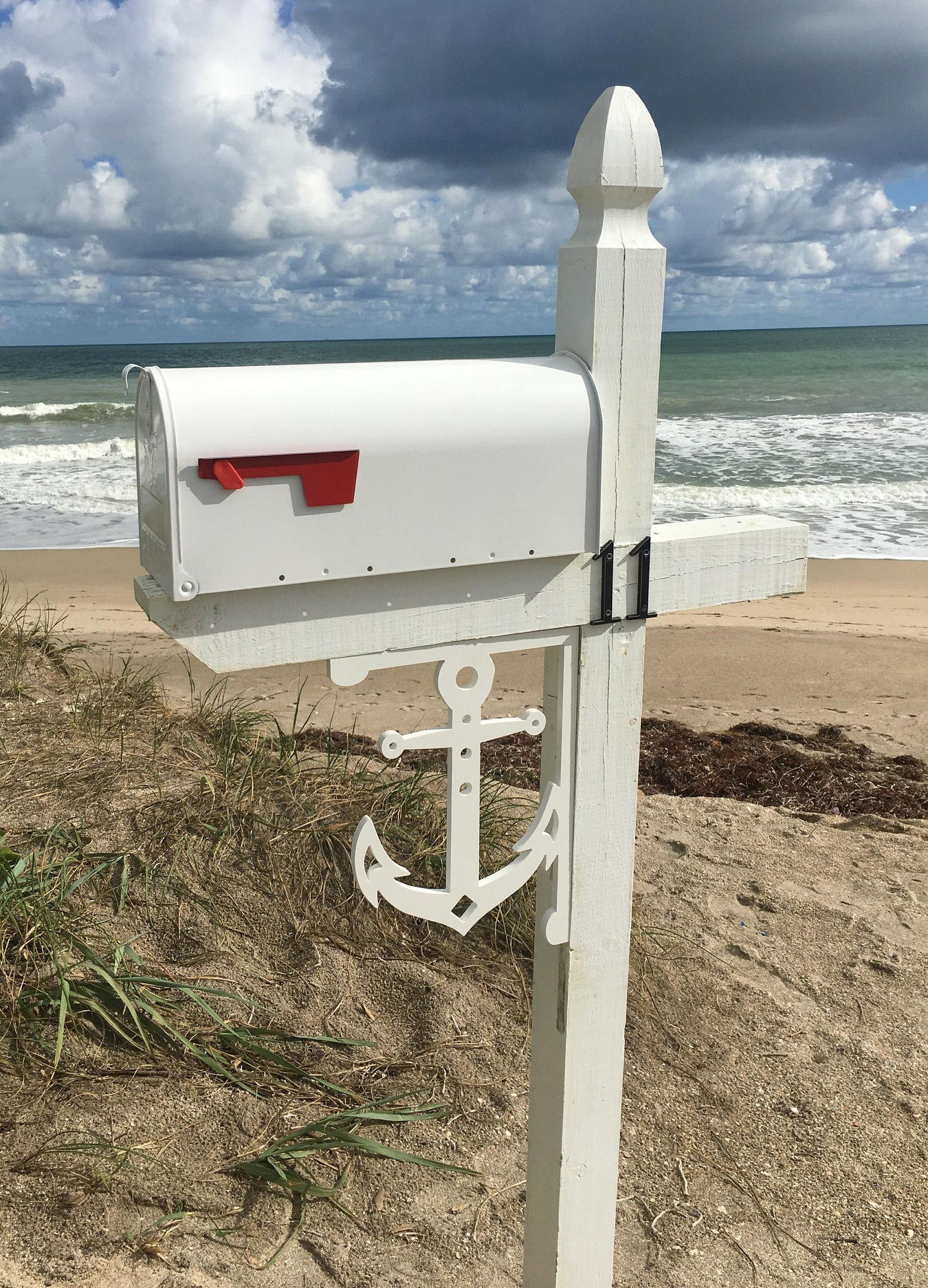Anchor Mailbox Bracket - Coastal Outdoor Decor, 12x16 inch