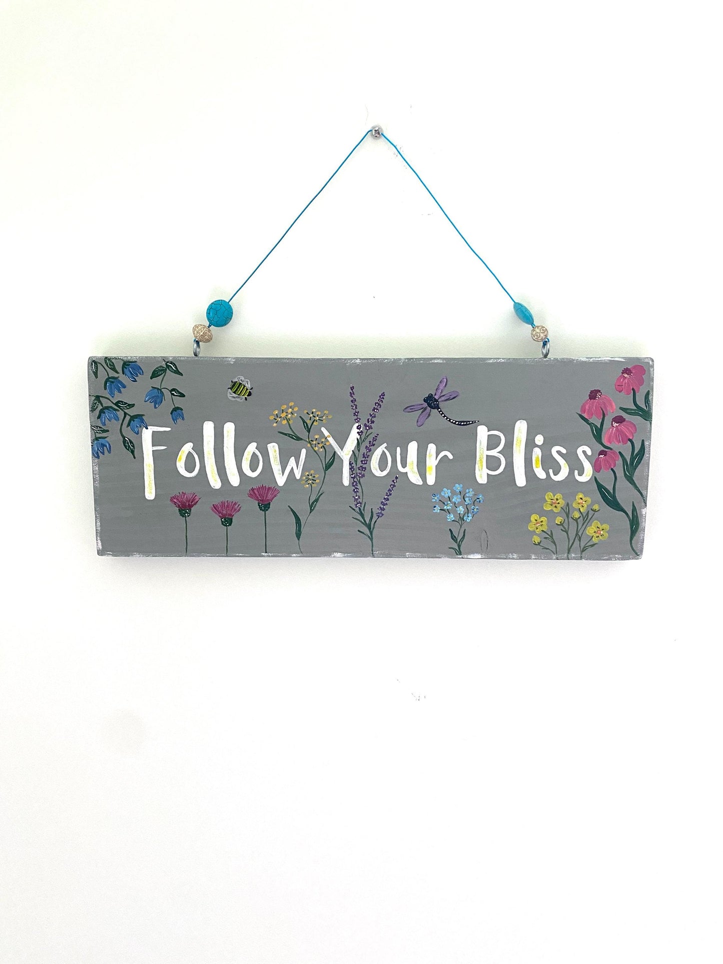 Custom Hand-Painted Garden Sign: Personalized Double Sided Wood Plaque