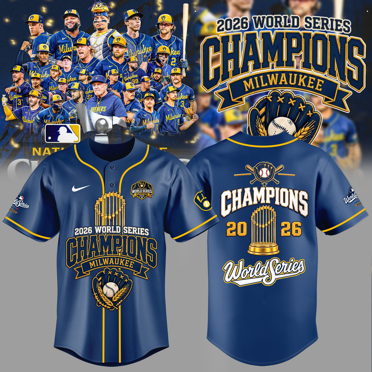 Limited Edition Milwaukee Brewers 2026 World Series Champions Jersey | AM99