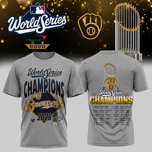 Limited Edition Milwaukee Brewers 2026 World Series Champions T-shirt, Hoodie | KX56