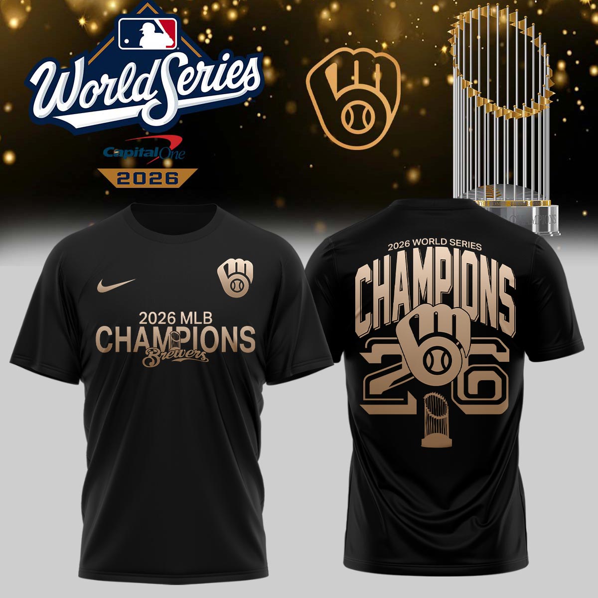 Limited Edition Milwaukee Brewers 2026 World Series Champions T-shirt, Hoodie | RG41