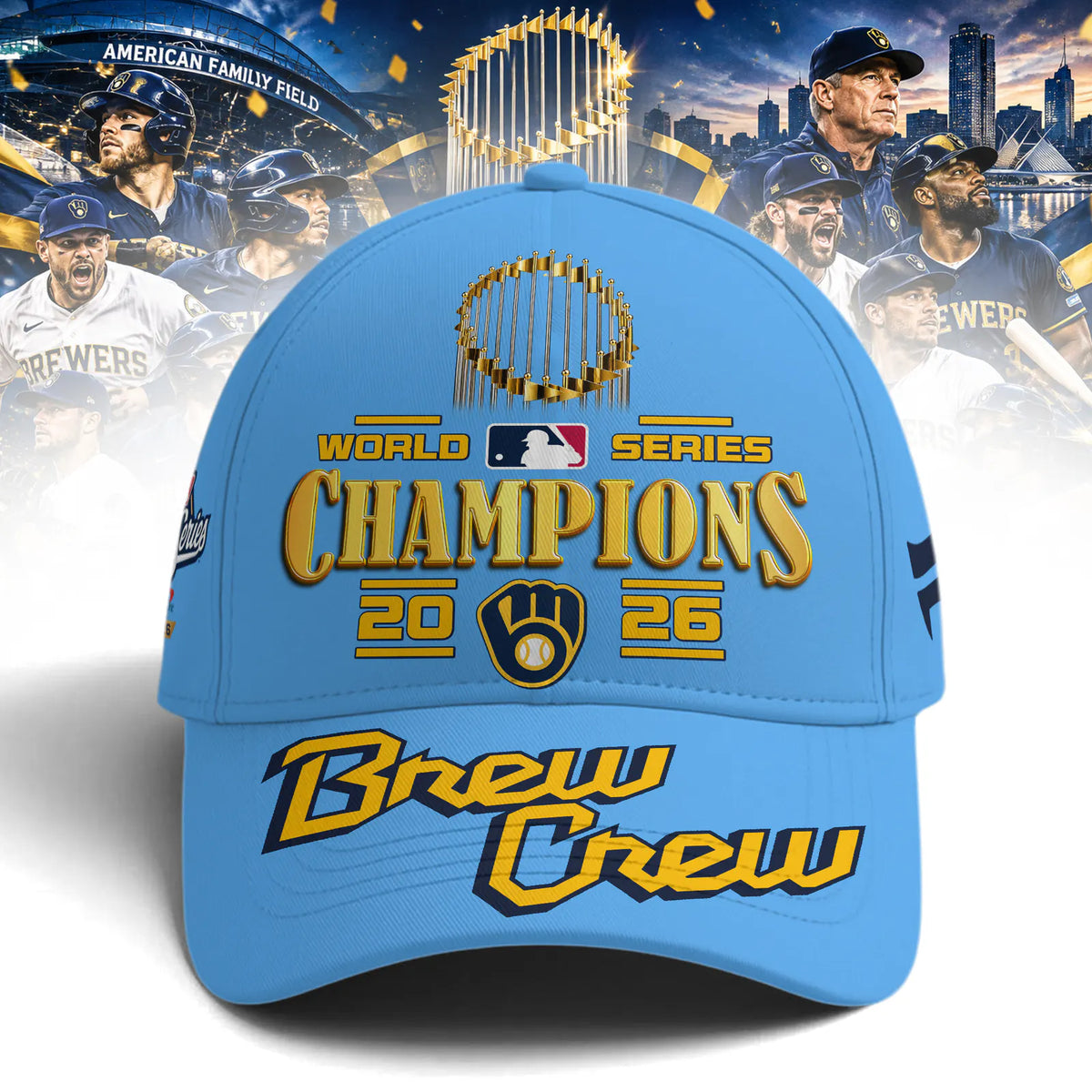Milwaukee Brewers World Series Champions 2026 Limited Edition T-Shirt - Blue | VU53