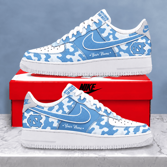 North Carolina Tar Heels | Premium NCAA Personalized Camo AF1 Shoes