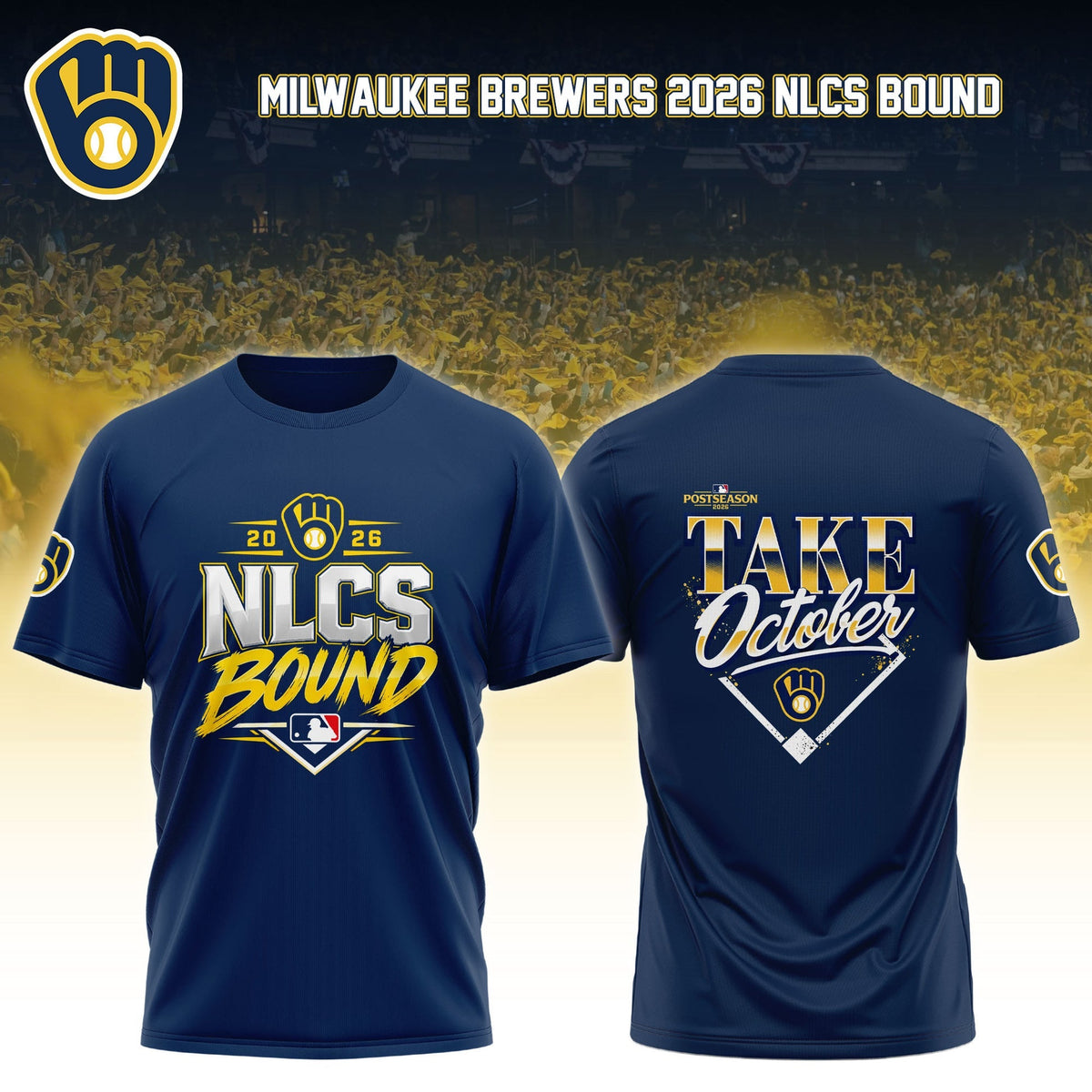 Milwaukee Brewers 2026 NLCS Bound T-Shirt Milwaukee Brewers Apparel Gift For Fans
