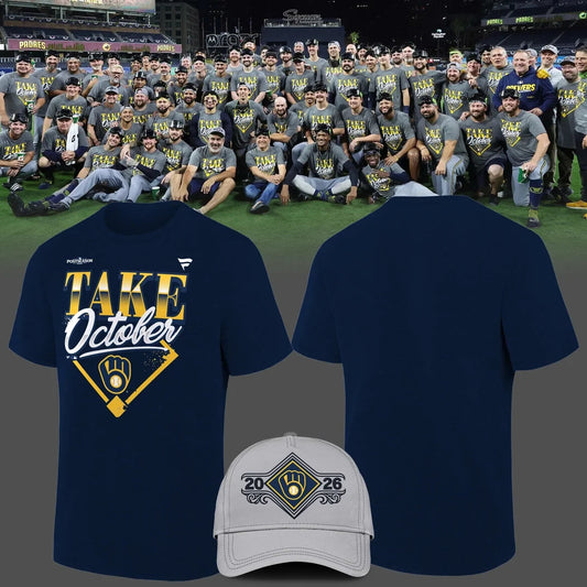 Milwaukee Brewers 2026 MLB Division Series Champions Take October T-Shirt Milwaukee Brewers Gear