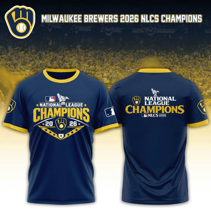 Milwaukee Brewers 2026 National League Champions Tshirt Limited Edition 00