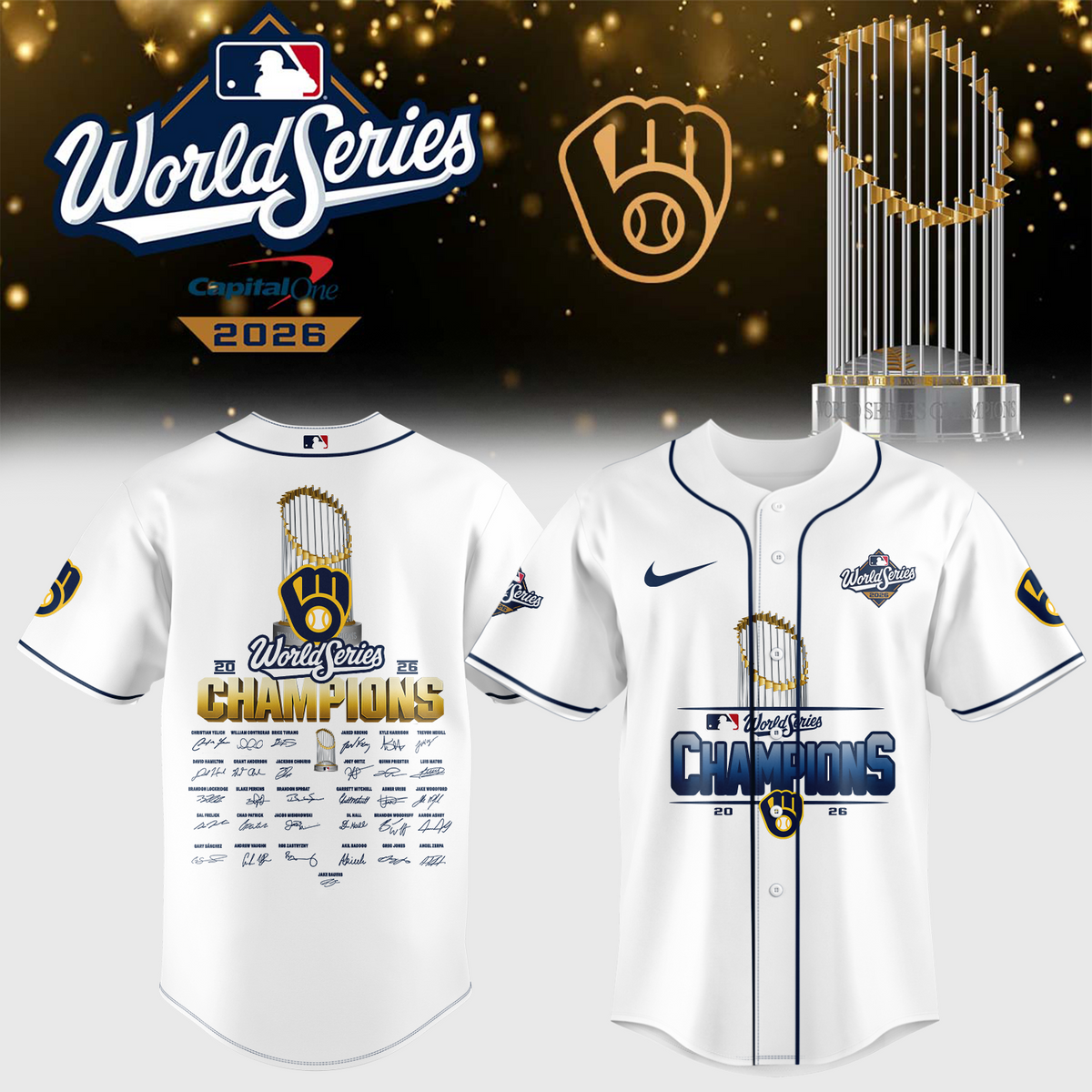 Limited Edition Milwaukee Brewers 2026 World Series Champions Jersey | GF92