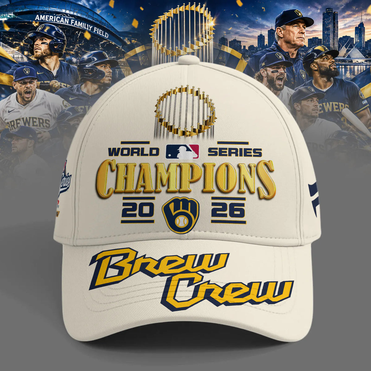 Milwaukee Brewers World Series Champions 2026 Limited Edition Baseball Jacket - Begie | HP99