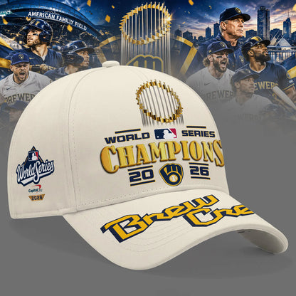 Milwaukee Brewers World Series Champions 2026 Limited Edition Baseball Jersey Shirt - Begie | TN80