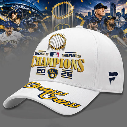 Milwaukee Brewers World Series Champions 2026 Limited Edition Baseball Jersey Shirt - White | FQ44