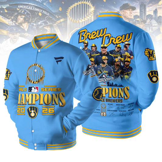 Milwaukee Brewers World Series Champions 2026 Limited Edition Baseball Jacket - Blue | LD10