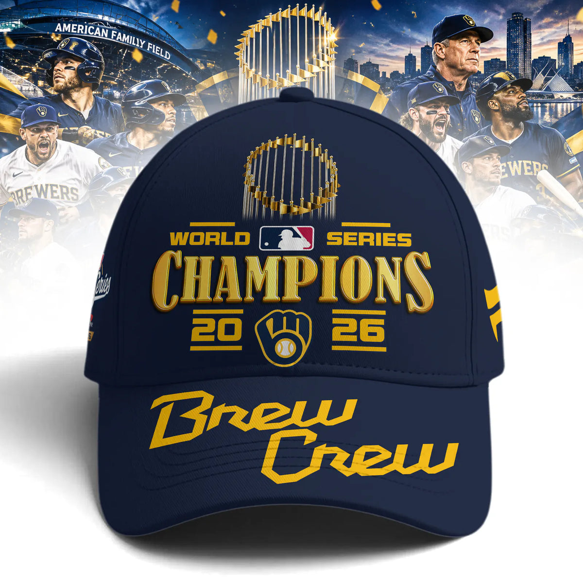 Milwaukee Brewers World Series Champions 2026 Limited Edition T-Shirt - Navy | JN58