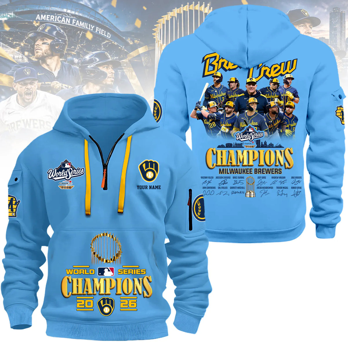 Milwaukee Brewers World Series Champions 2026 Limited Edition NewHoodie | KK45
