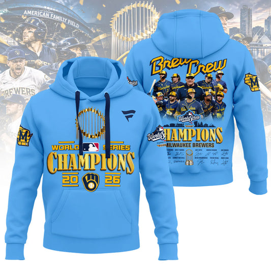 Milwaukee Brewers World Series Champions 2026 Limited Edition Hoodie - Blue | UH84