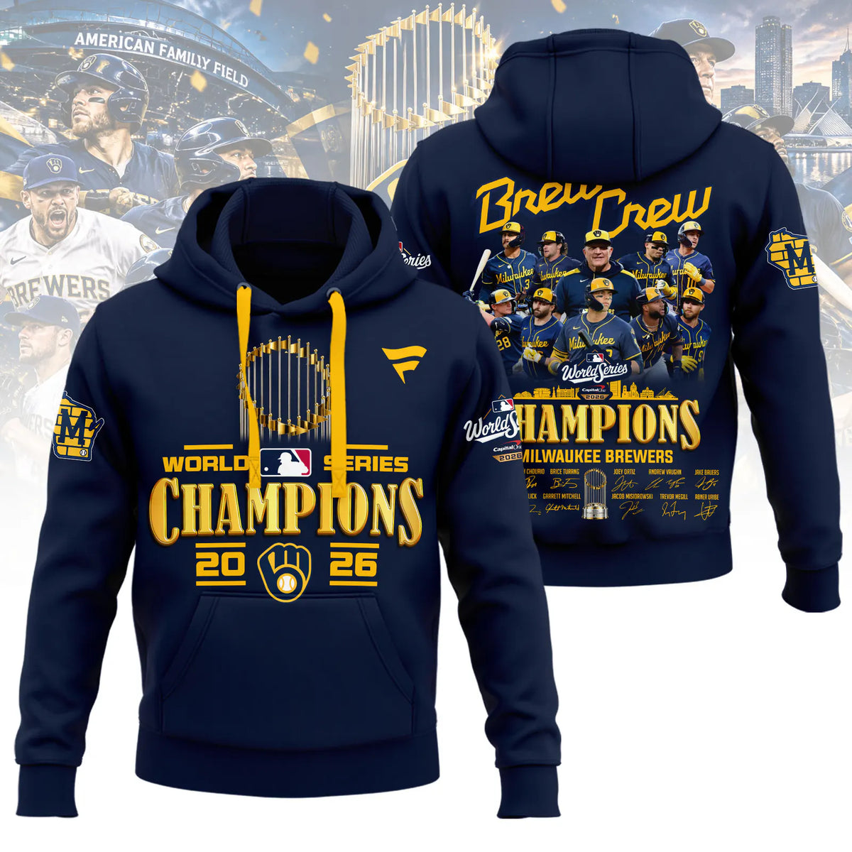 Milwaukee Brewers World Series Champions 2026 Limited Edition Hoodie - Navy | RN77