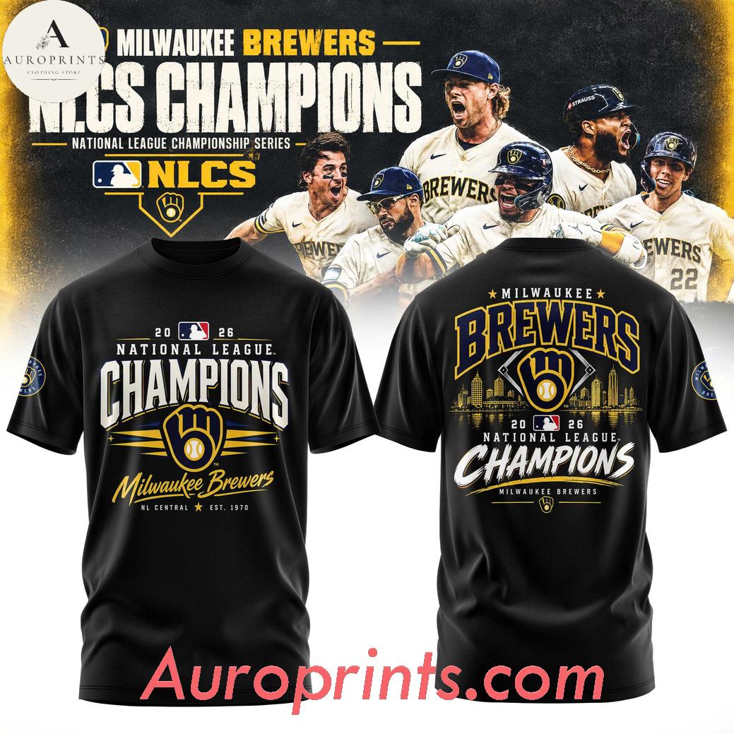 Milwaukee Brewerswaukee Brewers 2026 National League Champions Baseball Fan T-Shirt