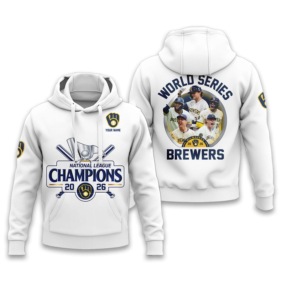 Milwaukee Brewers NLCS Champions 2026 Hoodie White