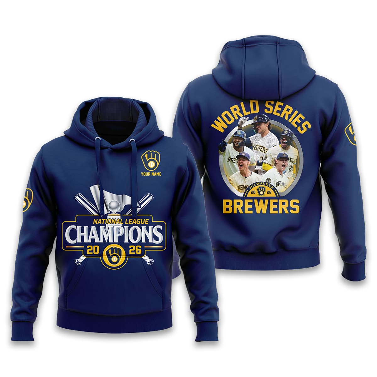 Milwaukee Brewers NLCS Champions 2026 Hoodie Navy