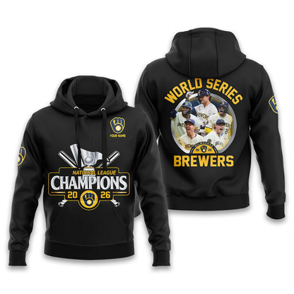 Milwaukee Brewers NLCS Champions 2026 Hoodie Black
