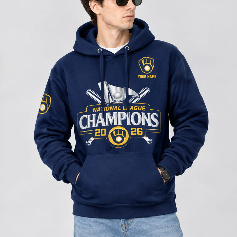Milwaukee Brewers NLCS Champions 2026 Hoodie Navy