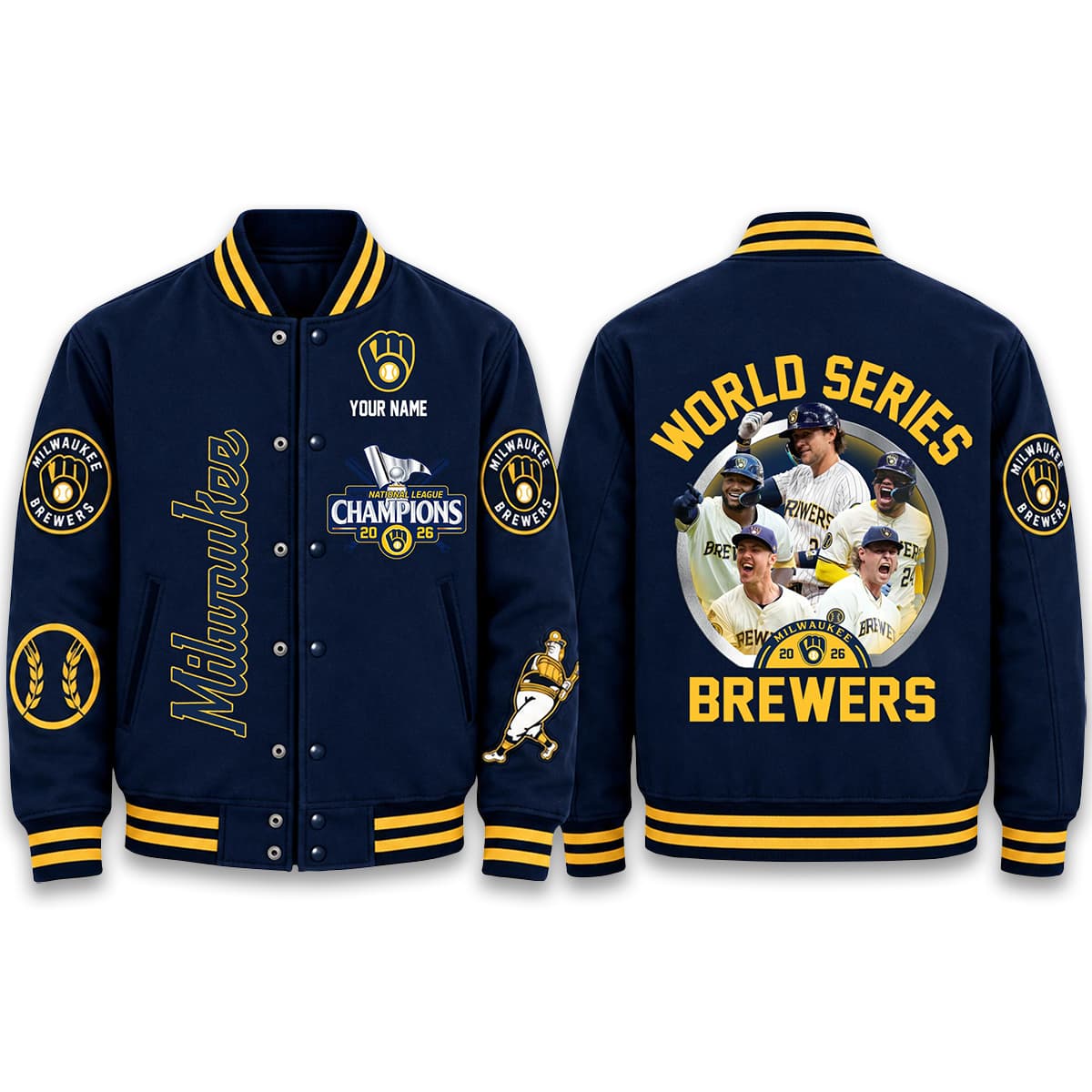Milwaukee Brewers NLCS Champions 2026 World Series Baseball Jacket