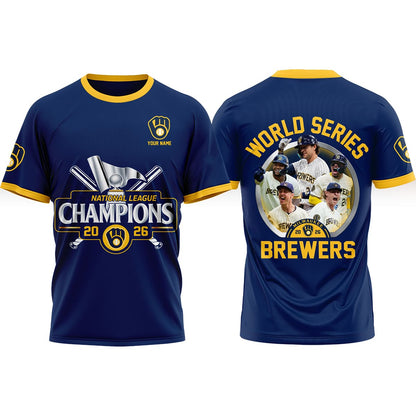 Milwaukee Brewers NLCS Champions 2026 World Series Shirt Navy