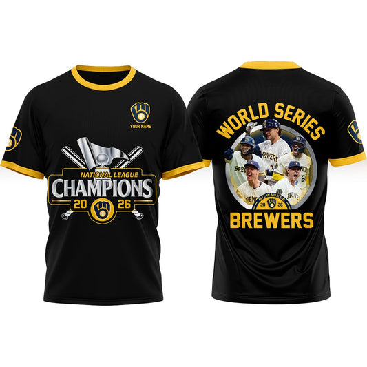 Milwaukee Brewers NLCS Champions 2026 World Series Shirt Black