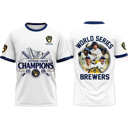 Milwaukee Brewers NLCS Champions 2026 World Series Shirt White