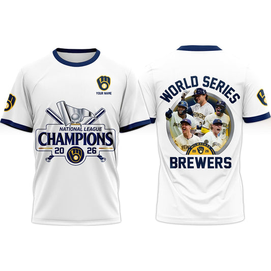 Milwaukee Brewers NLCS Champions 2026 World Series Shirt White