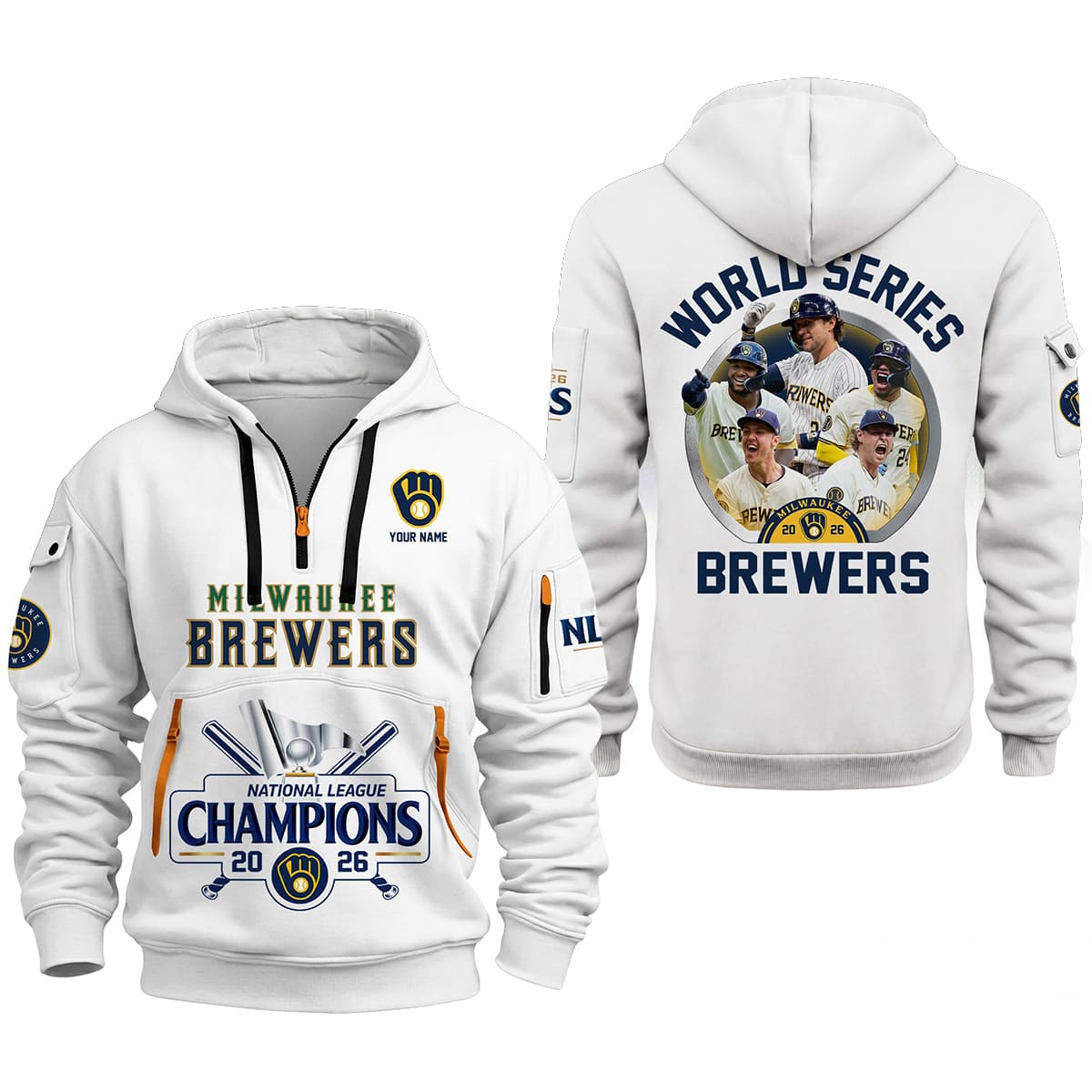 Milwaukee Brewers National League 2026 Champions Quarter New Hoodie