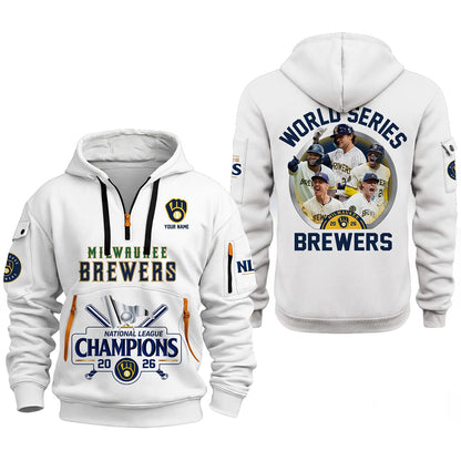Milwaukee Brewers National League 2026 Champions Quarter New Hoodie