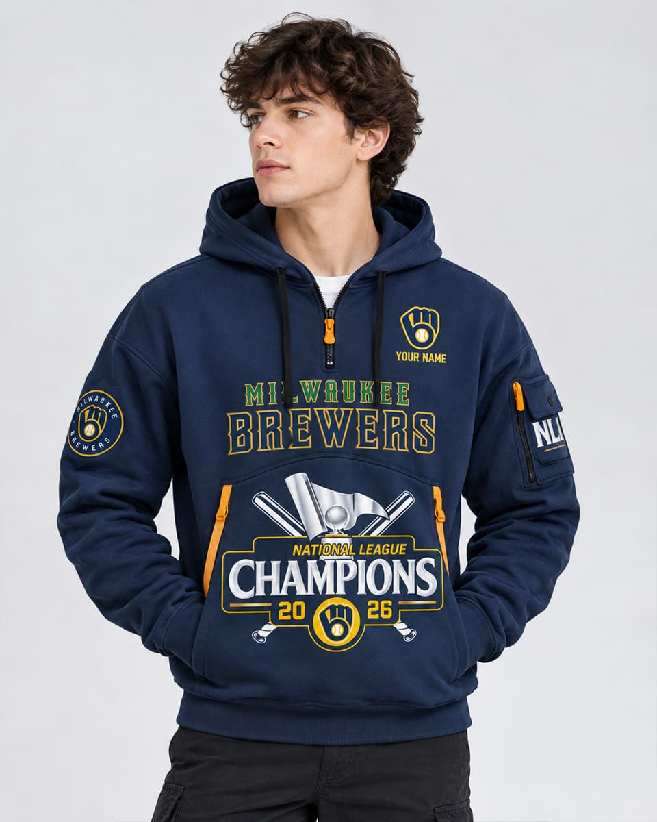 Milwaukee Brewers National League 2026 Champions Quarter New Hoodie