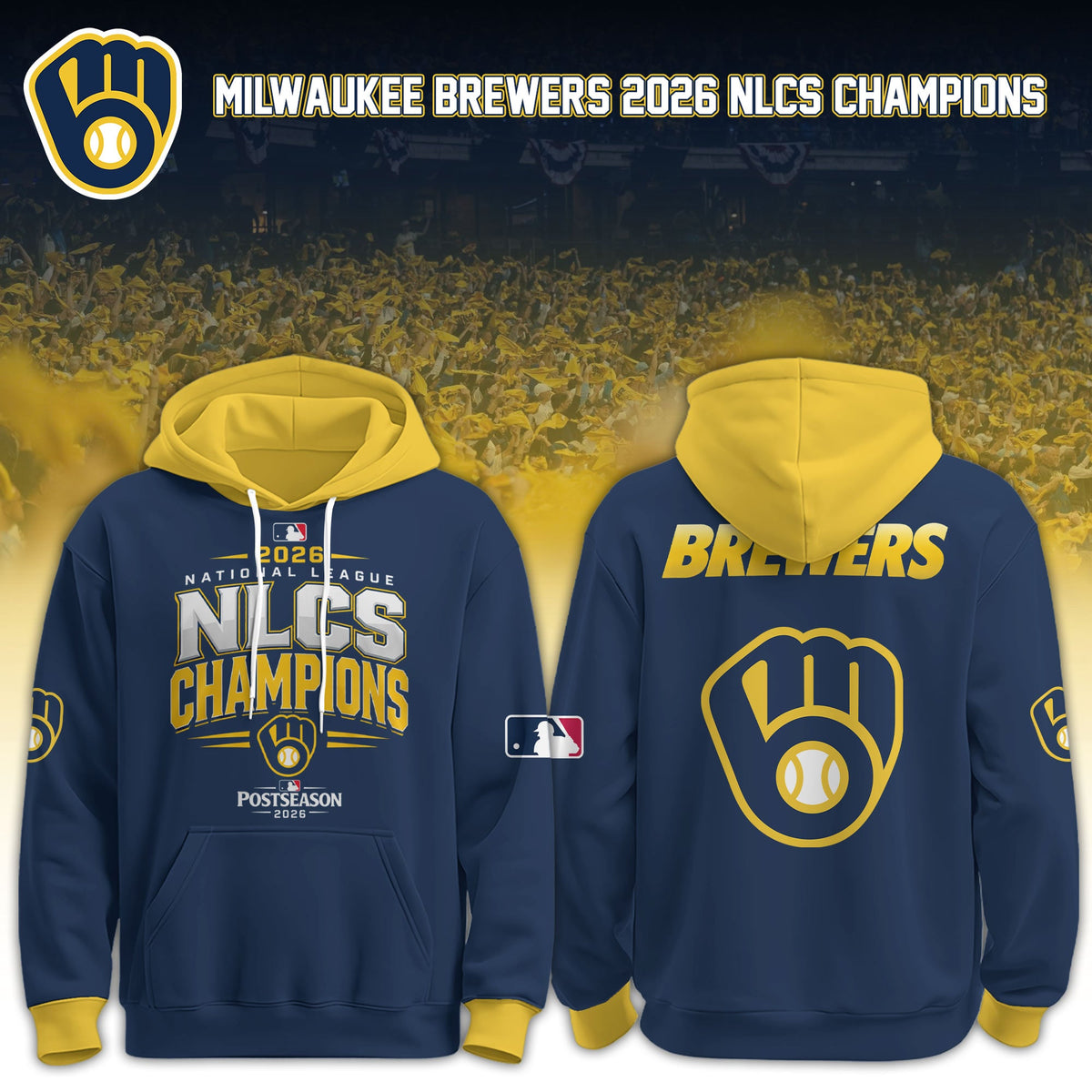 Milwaukee Brewers 2026 National League Champions Hoodie Limited Edition 03