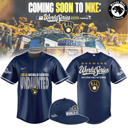 Milwaukee Brewers World Series 2026 Navy Baseball Jersey v2