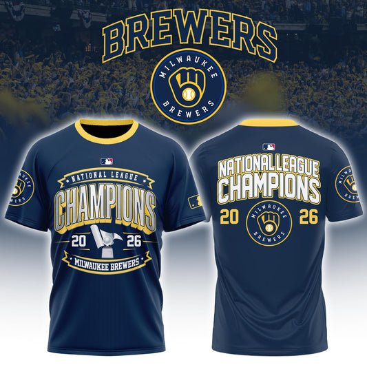 Milwaukee Brewers 2026 National League Champions Tshirt Limited Edition 01