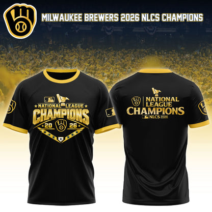 Milwaukee Brewers 2026 National League Champions Tshirt Limited Edition