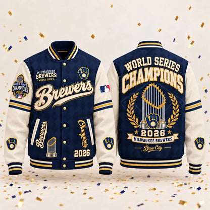 Milwaukee Brewers 2026 World Series Champions Baseball Jacket