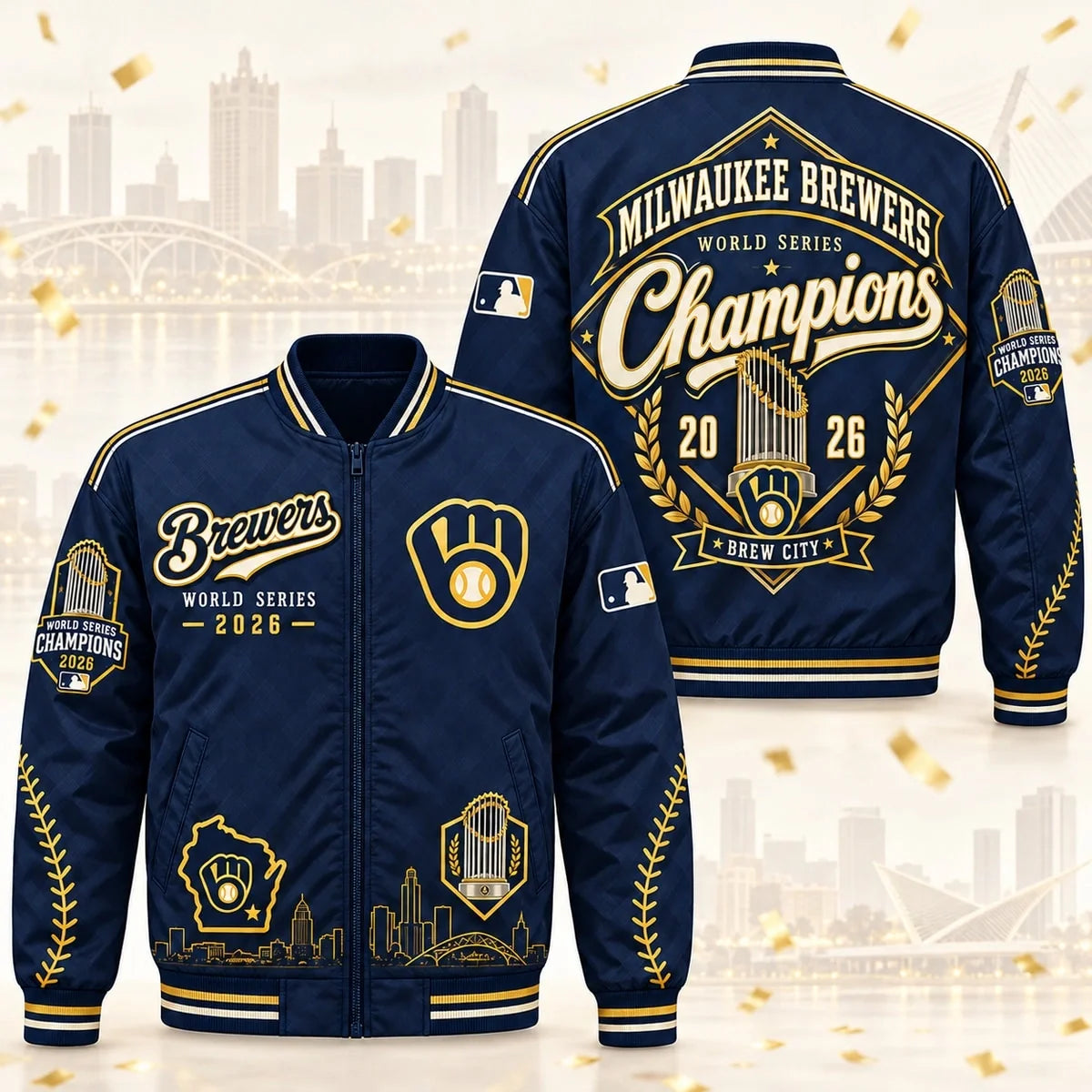 Milwaukee Brewers World Series Champions Bomber Jacket