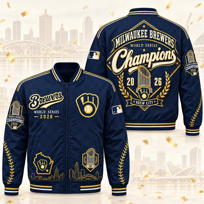 Milwaukee Brewers World Series Champions Bomber Jacket