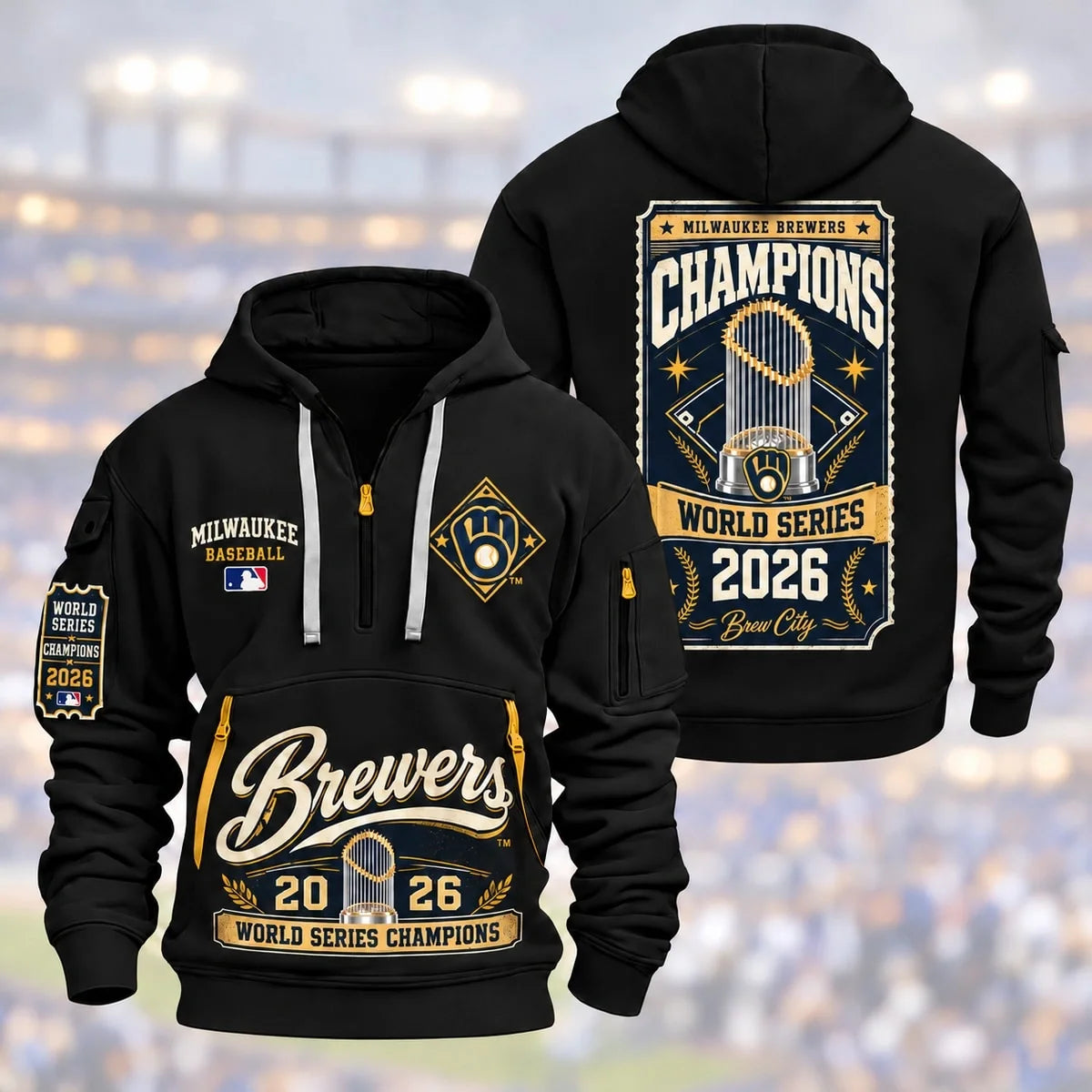 Milwaukee Brewers World Series Champions Heavy New Hoodie