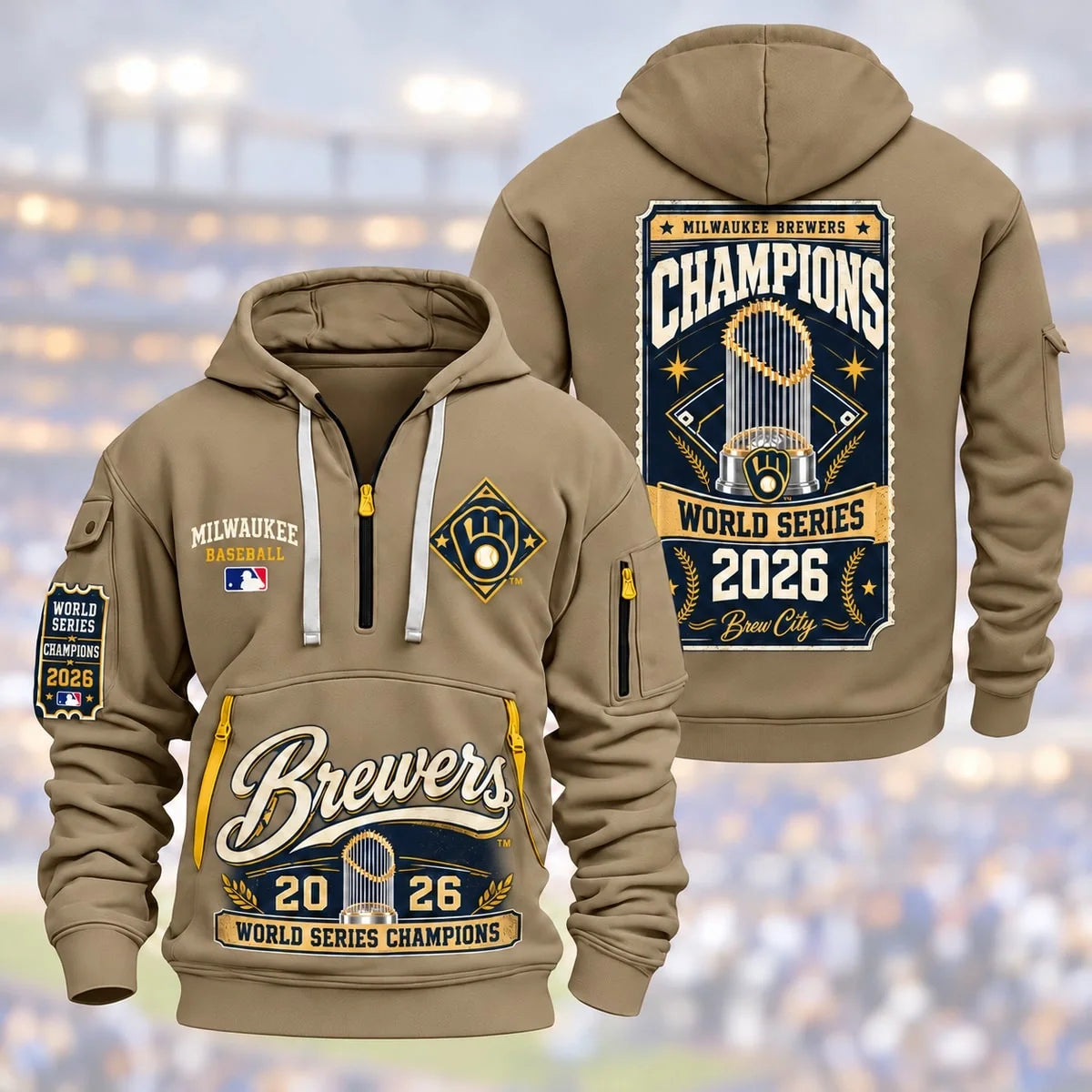Milwaukee Brewers World Series Champions Heavy New Hoodie