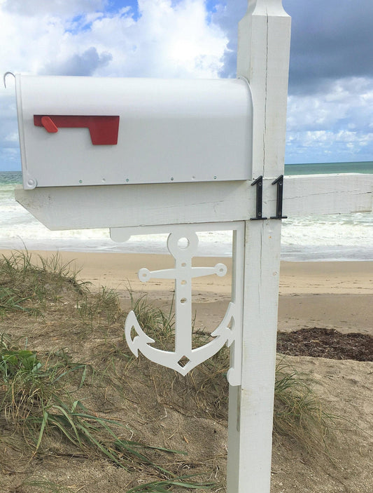 Anchor Mailbox Bracket - Coastal Outdoor Decor, 12x16 inch
