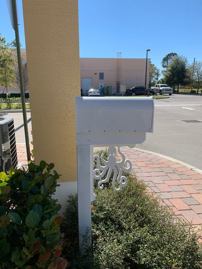 Octopus Mailbox Bracket - Coastal Outdoor Decor, Custom Size Available