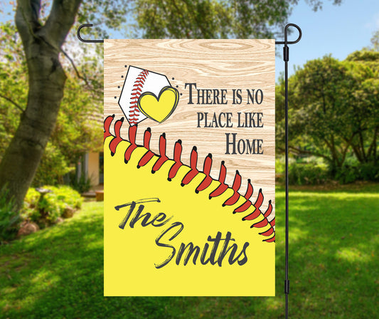 Custom Softball Family Garden Flag, Personalized Team Decor
