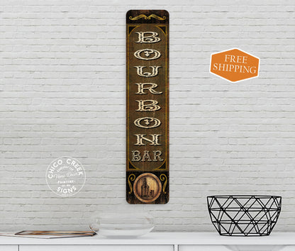 Bourbon Bar Sign, Pub Tavern Decor, Alcohol Whiskey, Home Bar Kitchen Gift Sign 104182001030