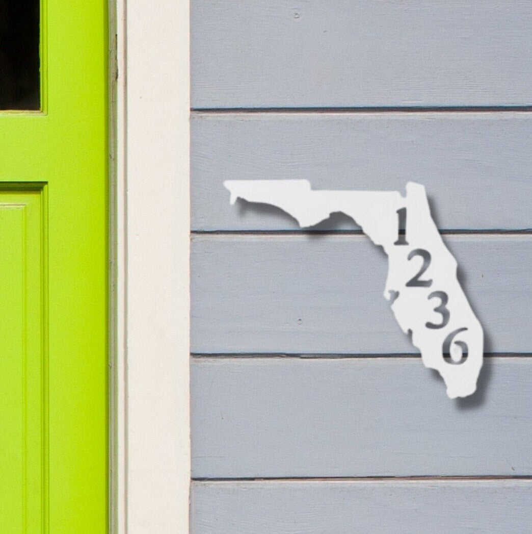 Florida Address Sign - Coastal Personalized House Number Plaque