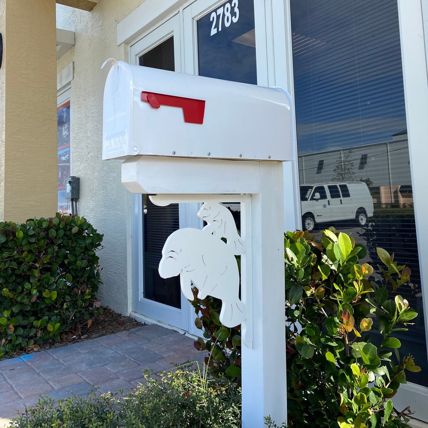 Manatee Mailbox Bracket - Coastal Outdoor Decor (12x16 inch)