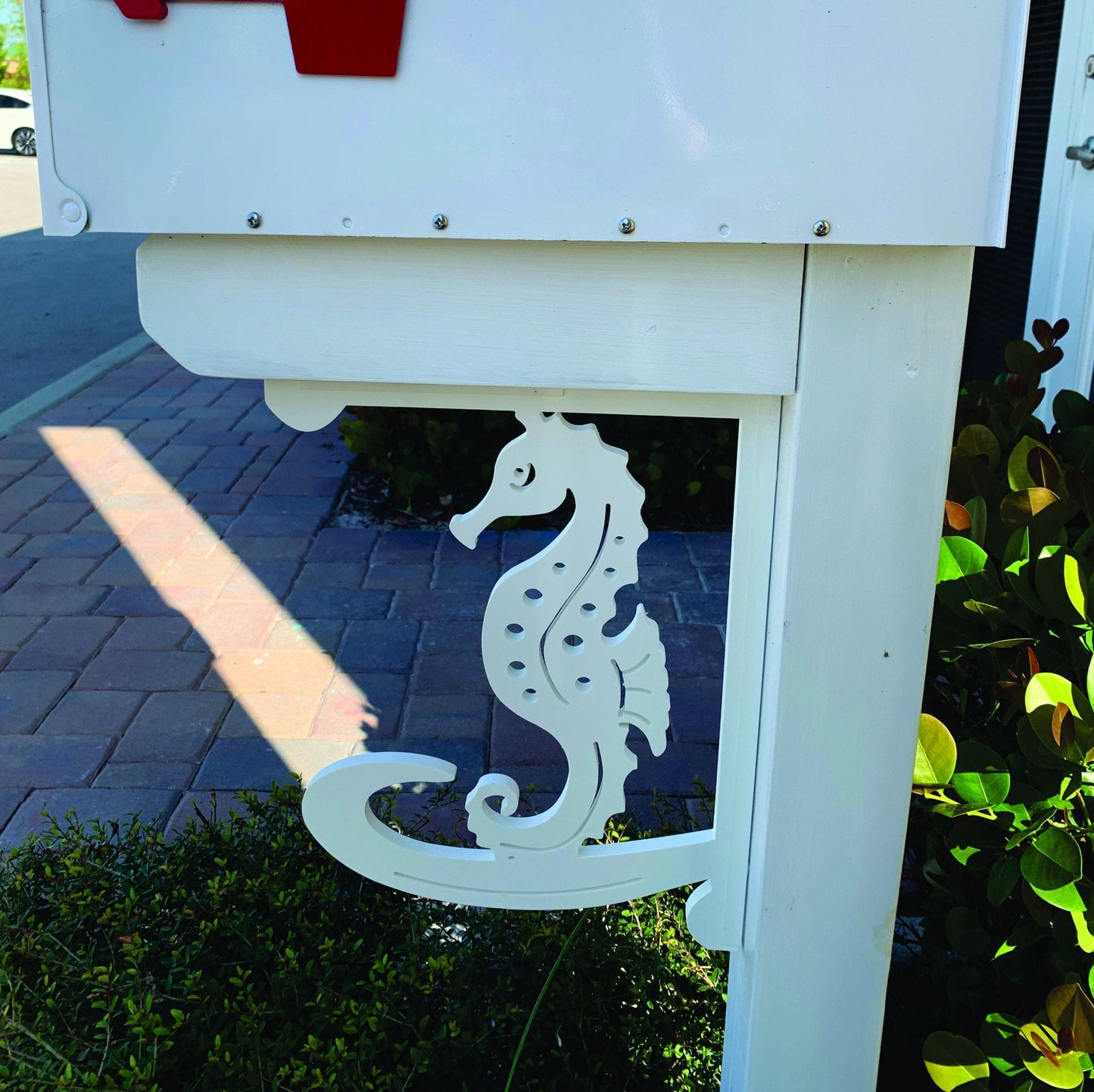 Mailbox Bracket  - Seahorse Medium 12x16 inch, Custom Mailbox, Coastal, Bracket, Outdoor Decor, Mailbox & Post Not Included
