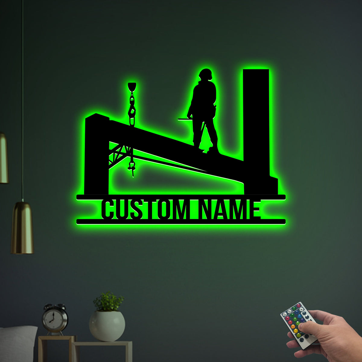 Custom Ironworker Metal Sign Led Lights, Welder Name Sign, Ironworker Home Decor, Welder Wall Hanging Xmas Birthday Gift for Ironworker Dad